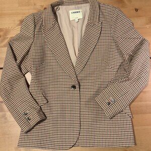 L'Agence Chamberlain Houndstooth Blazer Jacket (Size 12)